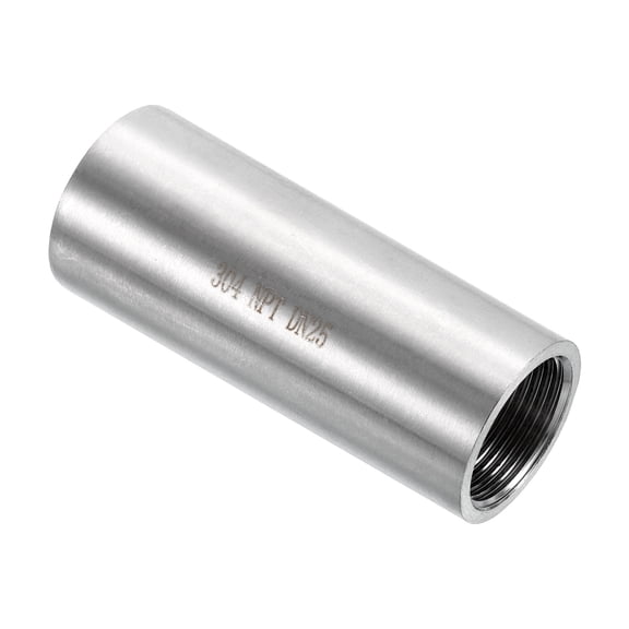NPT 1"x4" 304 Stainless Steel Pipe Fittings, Coupling Pipe Connector Adapter Pipe Connection Accessories, Silver