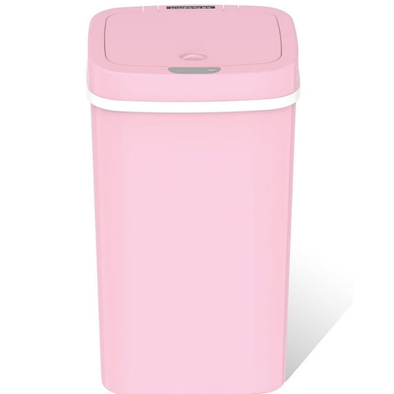 NPT-16-1 Automatic Touchless Motion Sensor Diaper Disposal Trash Can with lid, 4.2 gallon/16 L, Pink, Plastic