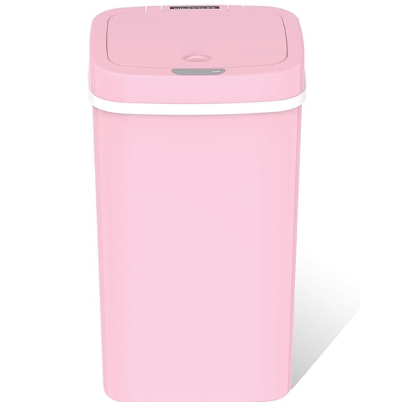 NPT-16-1 Automatic Touchless Motion Sensor Diaper Disposal Trash Can with lid, 4.2 gallon/16 L, Pink, Plastic