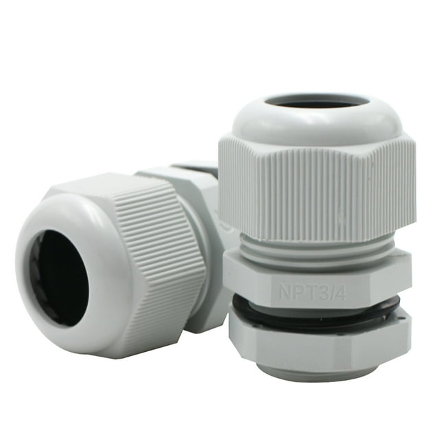 NPT 3/4”(20PCS):MAKERELE NPT Nylon waterproof cable gland Strain Relief ...