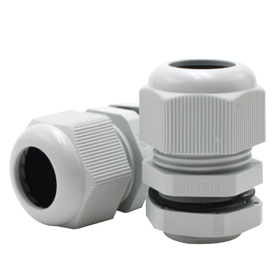 NPT 3/4”(5PCS)：MAKERELE 5pcs Cable Glands Waterproof Adjustable 13-18mm Cable Connectors Plastic Cable Gland Joints Wire Protectors