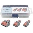 thumbnail image 1 of Compact Lever Splicing Wire Connectors kit 1 in 2,3,5 Out Lever Wire Nut, 10 Pcs Quick Connect Electrical Splicing Kit, 1 of 6