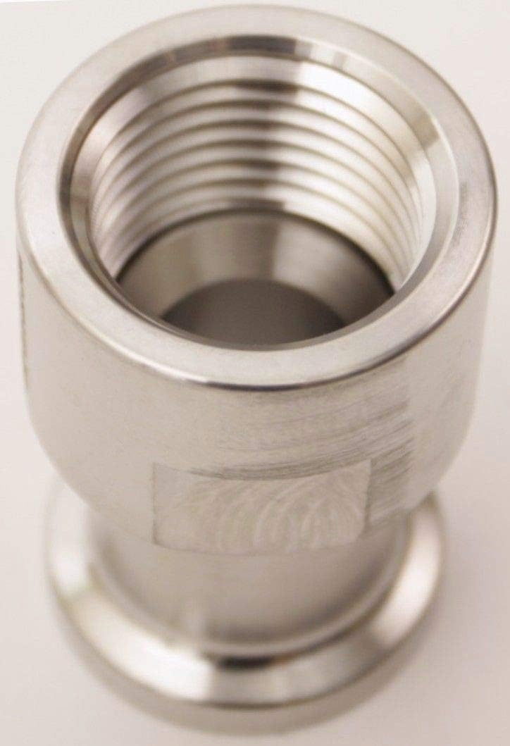 NPT Adapter Tri Clamp 3/4 Inch X FNPT 1/2 In. Stainless Steel SS304