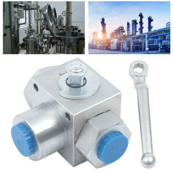 NPT Female Hydraulic 3 Way Ball Valve 5800PSI High Pressure Carbon Steel 3/4inch