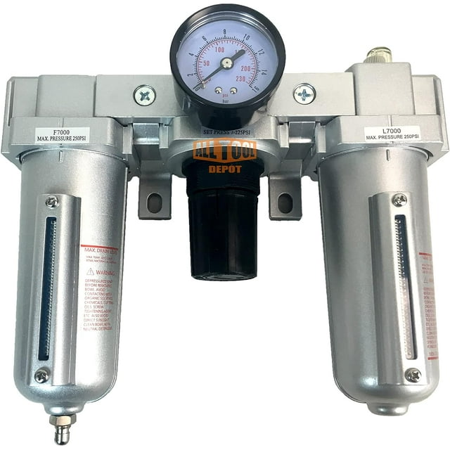 NPT HEAVY DUTY Compressed Air In Line Filter Regulator Lubricator Oiler