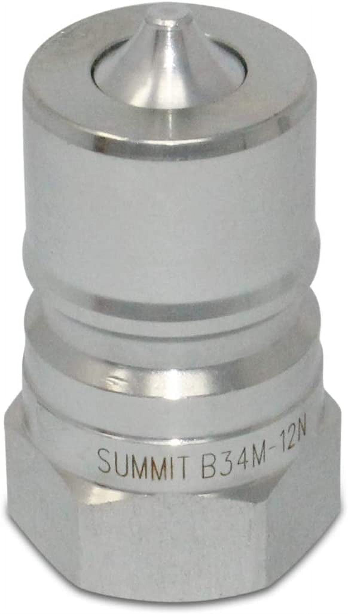 2x 3/8 NPT ISO 7241-B Hydraulic Quick Disconnect Male Coupler - B38m-06N - Summit Hydraulics