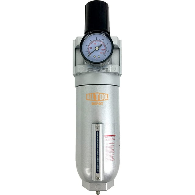 NPT SUPER DUTY Compressed Air In Line Filter Regulator Combo Piggyback