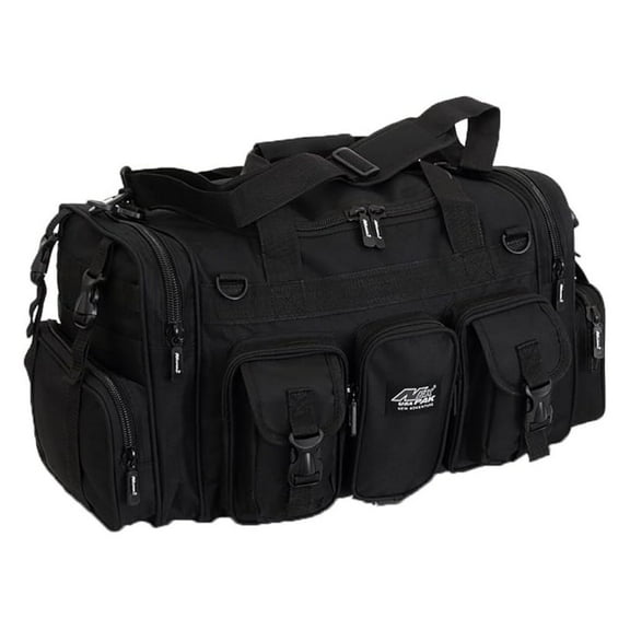 NPUSA Mens Large 22" Inch Black Duffel Duffle Military Molle Gear Shoulder Strap Travel Bag