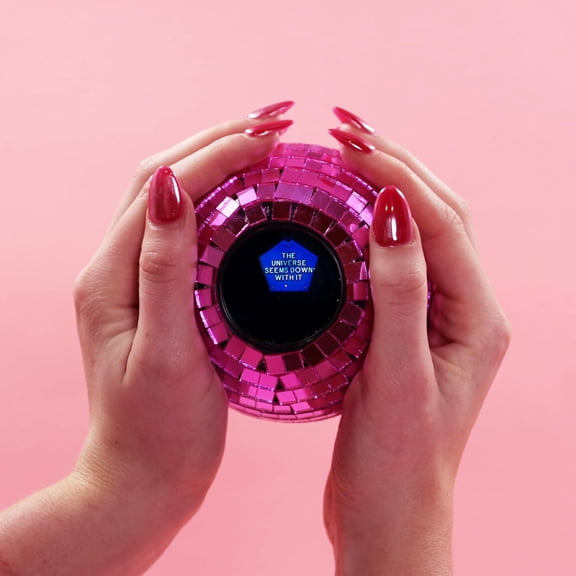 NPW Disco Decision Ball Fortune Teller Ball - Ask Questions & Get Groovy Answers, Mysterious Magic Ball Novelty Party Gifts