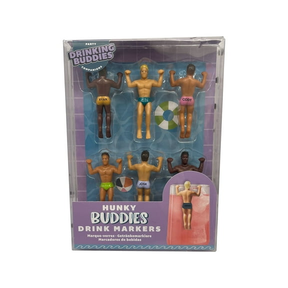 NPW Drinking Buddies Cocktail/Wine Glass Markers 21547