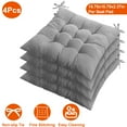 thumbnail image 1 of NPolar Square Chair Cushion 15.75x2.37in Soft Tie on Sitting Mat Cotton Seat Mats for Home Office Car Sitting Travel 4Pack, Gray, 1 of 11