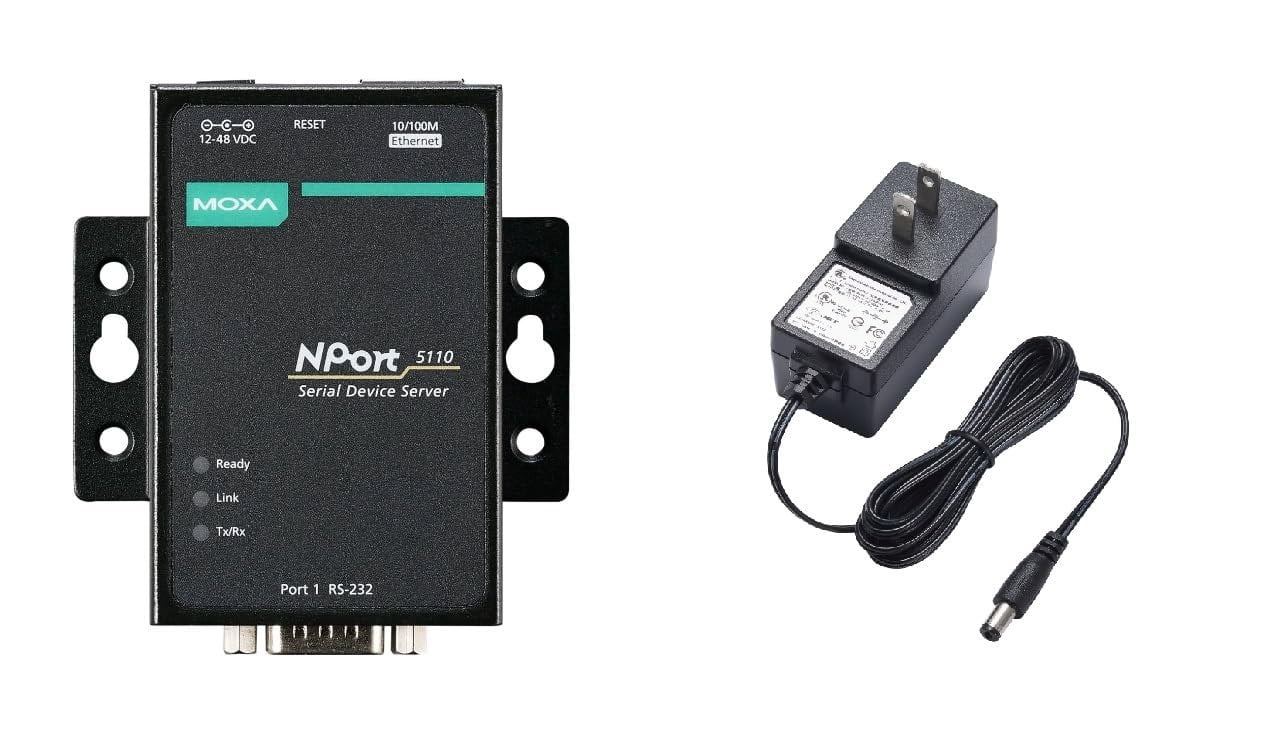 NPort 5110 with Adapter- 1-Port RS-232 Device Server, 0 to 55C ...