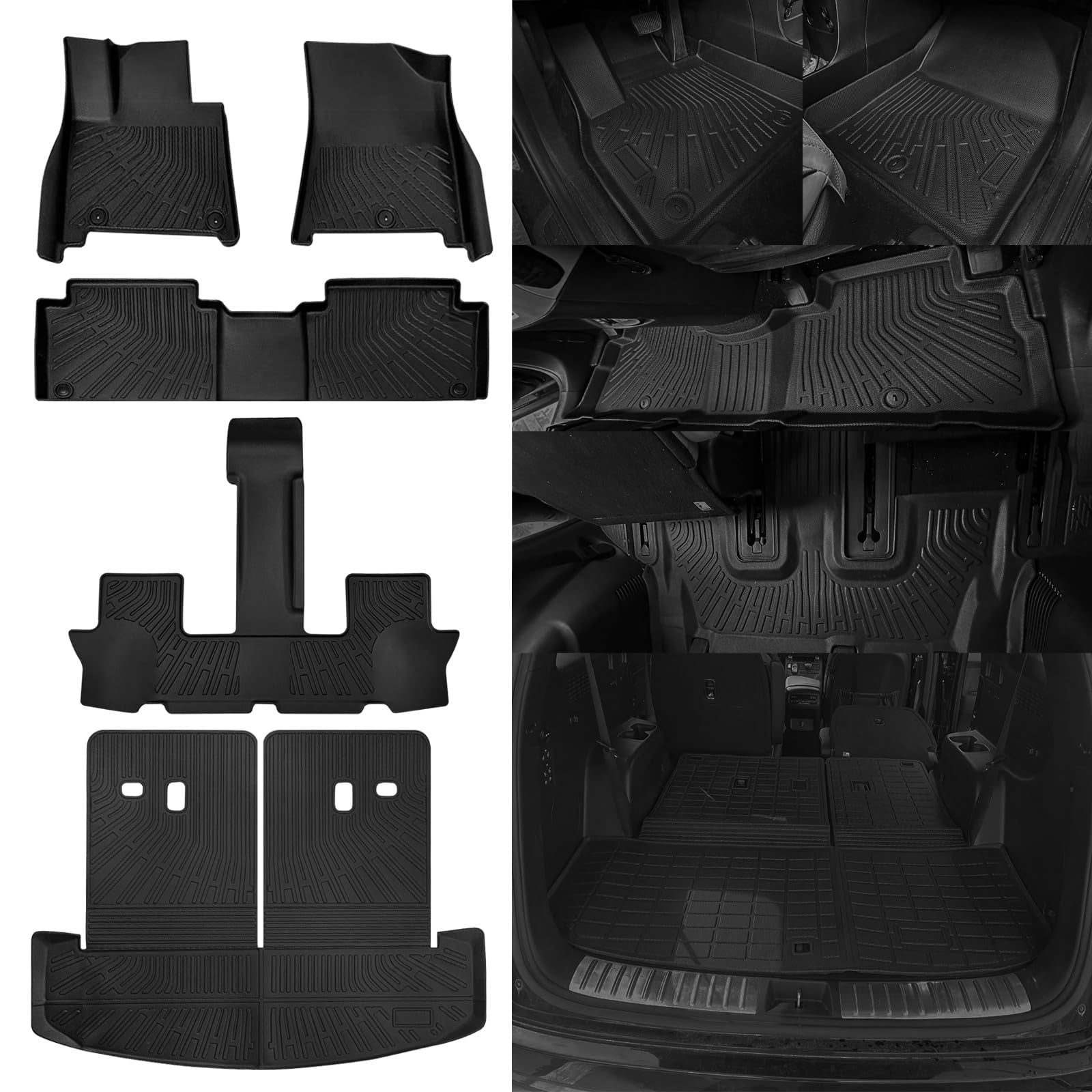 NQOQN Floor Mats Fit for 2025 2025 Hyundai Santa Fe Hybrid Trunk Mat