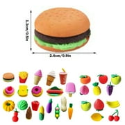 NQWZTIU A Group Of 10 Cake Eraser Vegetable Fruit Modeling Eraser 3d Assembly Eraser for Office School Supplies; Crafts