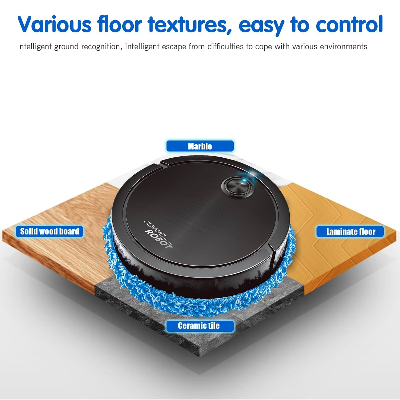 NQWZTIU Robotic Vacuums Intelligent Silent Mopping Robot Lazy Wet And