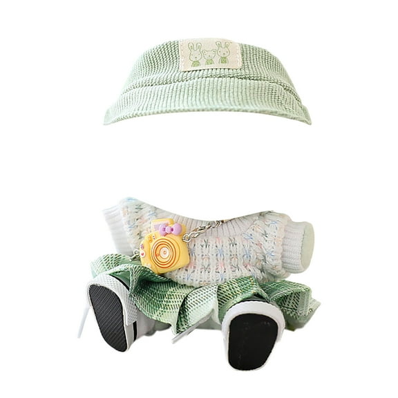 NQyIOS Clothes for Dolls Accessories(NO Doll), Stylish Kawaii Outfit Set 5 Pieces Suitable for 15cm 17cm Doll, Doll Clothing Set Replacement