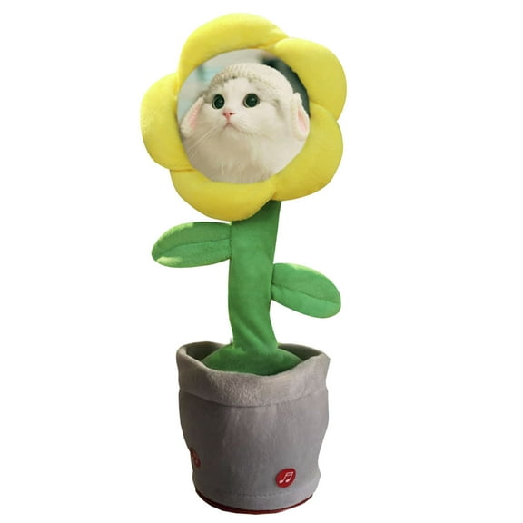 NQyIOS Custom Dancing Talking Sunflower Toy Dancing Flower With Custom Face What You Say Sings Mimicks Records 50 Songs Funny Toys Toy For Birthday Festival,A