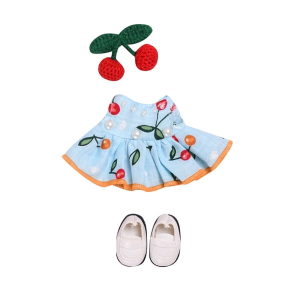 NQyIOS Doll Clothes for Kawaii Chic Style Set for 17cm/6.7 Inches Dolls, Clothes Outfit with Accessories Cute Clothes for Dolls Dress up