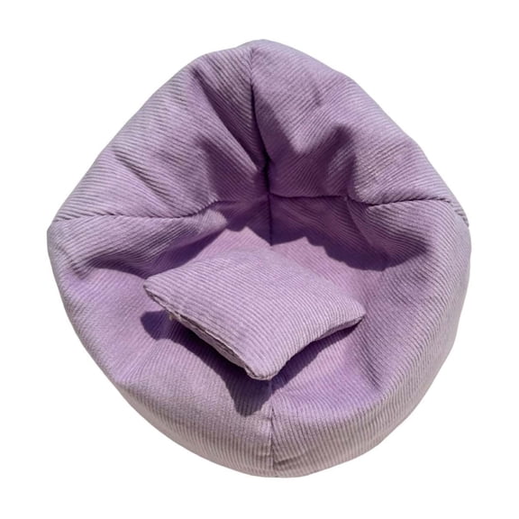 NQyIOS Mini Sofa with Pillows for Dolls – Soft Lazy Miniature Couch for Dollhouse, Cute Furniture Decoration for Dolls Room, Mini Sofa Accessories for Display or Collection Purple