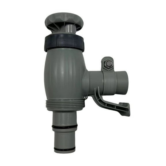 NQyIOS Pool Piston Valve Plus for Above Ground Pools - 2-in-1 Piston Valve Replacement Parts, Pool Accessories 1/4 Inch Pool Pipe Holder with Piston Valve Grey
