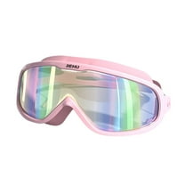 NQyIOS Swim Goggles, Wide View Clear View Swimming Goggles for Adult, Anti-Fog UV Protection No Leak Vision Pool Goggles Grey