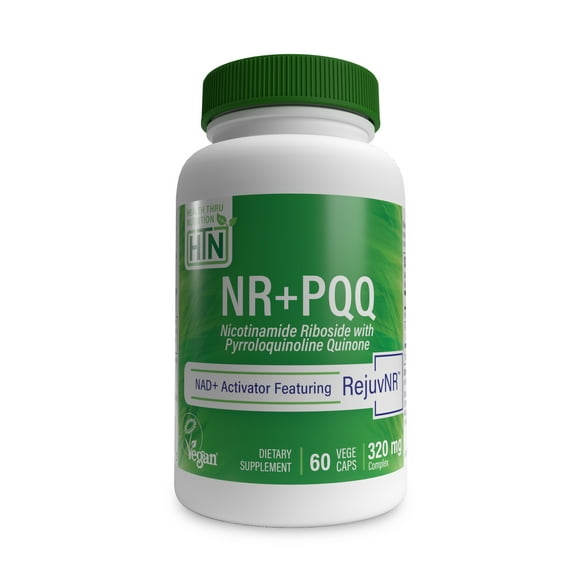 NR with PQQ | 300mg Nicotinamide Riboside (RejuvNR) and 20mg PQQ as PureQQ |NAD+ Activator and Mitochondria Maximizer | Certified Vegan Non-GMO | 3rd Party Tested | Pack of 60 by Health Thru Nutrition
