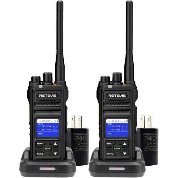 NR30S Long Range Walkie Talkies, Waterproof GMRS Two Way Radio, 2 Way Radio Long Range, Noise Canceling, 2800mAh Battery, Repeater Capable, Group Call, for Off-Road Hunting(2 Pack)