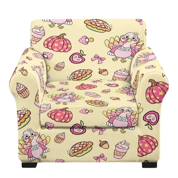 NRBEAWD 2-Piece Couch Cover Thanksgiving Turkey Pattern Chair Cover ...