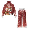 Traksuit Pattern NRBEAWD Christmas Reindeer Penguin Pattern Wide Leg Two Piece Tracksuit ...