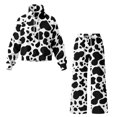 Traksuit Pattern NRBEAWD Cow Pattern Loose Two Piece Sport Set, With Pockets Soft ...