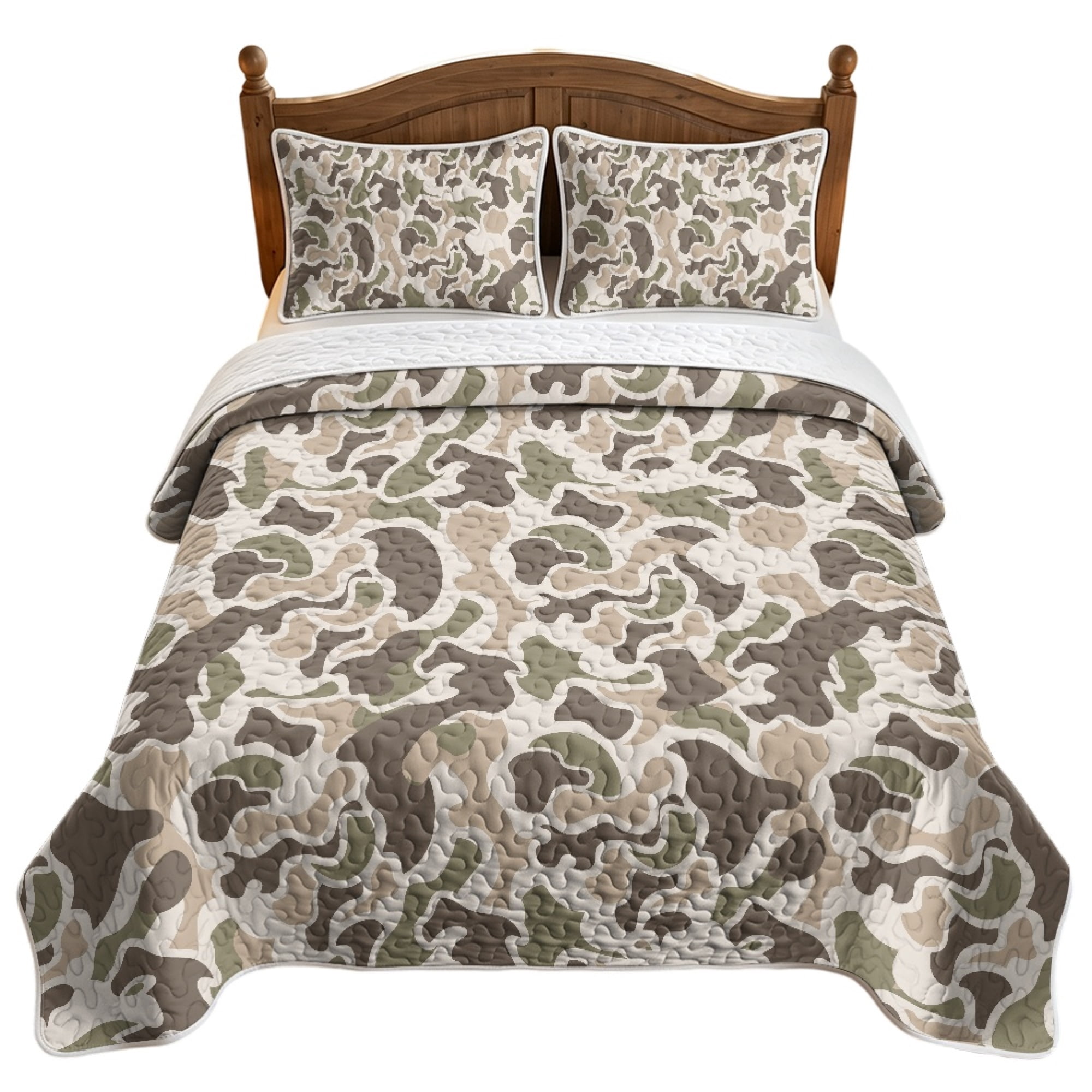 NRBEAWD Desert Camo Pattern 3-Piece Lightweight Bedding Sets, Easy Care ...