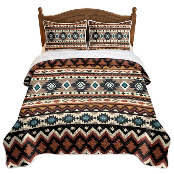 NRBEAWD Geometric Art Theme 3 Pieces Lightweight Coverlet Set ...