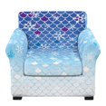 NRBEAWD Mermaid Scale Snowflake Chair Slip Cover for Living Room, 2 ...