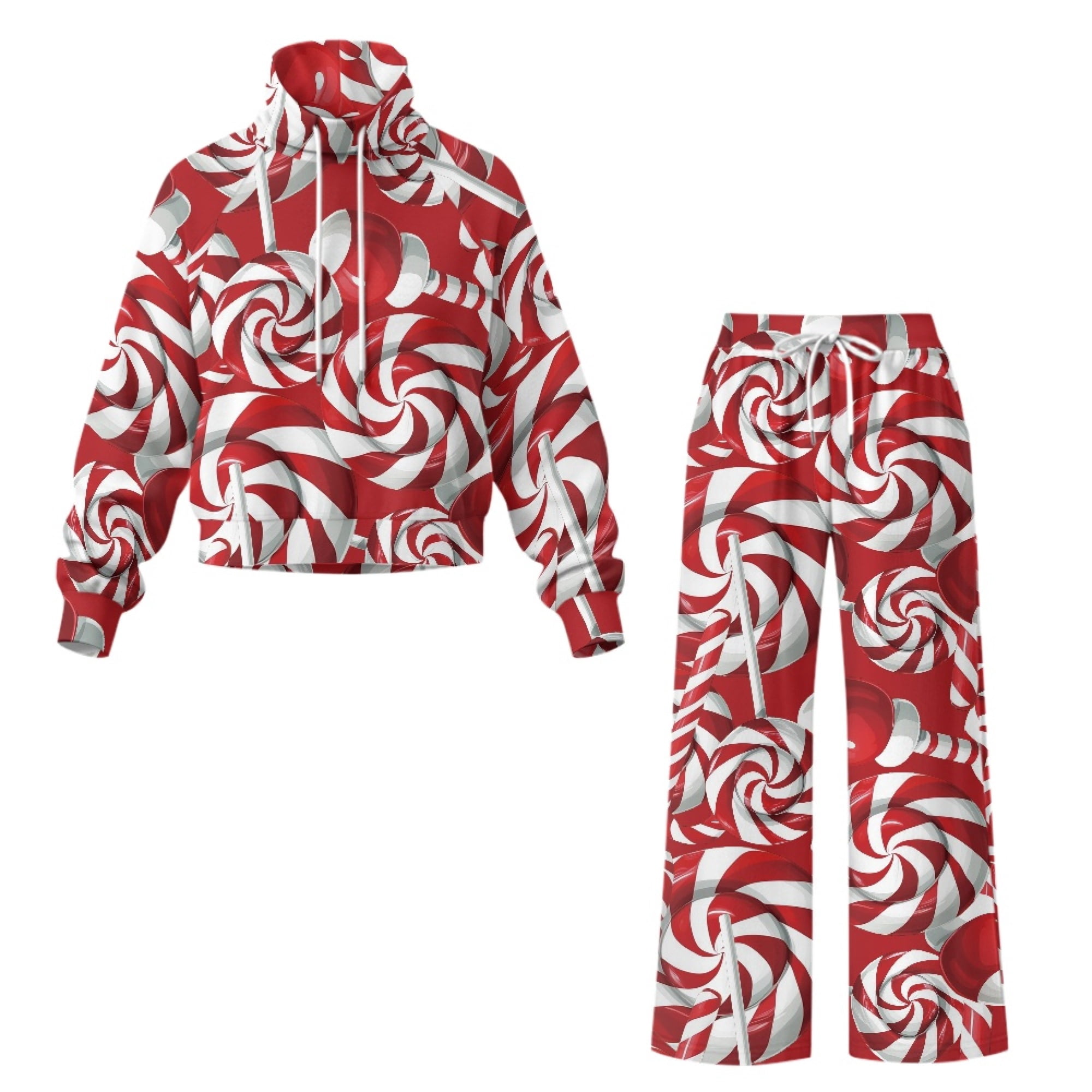 Red Extra Skin NRBEAWD Red Peppermint Candy Polyester Spandex Women Two Piece ...