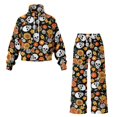 NRBEAWD Skull Flower Print Skin-Friendly Womens Casual Two Piece Sets ...