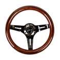 thumbnail image 1 of NRG Classic Wood Grain Steering Wheel (310mm) Dark Wood Black Line Inlay w/Blk Chrome 3-Spoke Ctr., 1 of 5