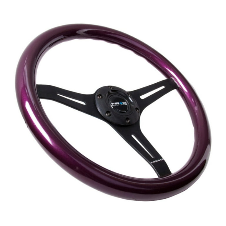 NRG Classic Wood Grain Steering Wheel (350mm) Purple Pearl