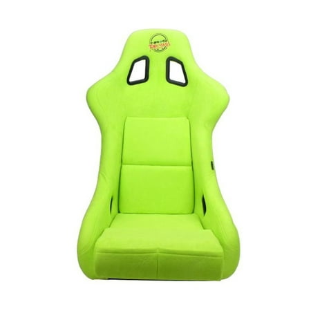 NRG FRP Bucket Seat PRISMA Edition - Large (Neon Green Alcantara/ Pearlized Back) - FRP-302NG-PRISMA