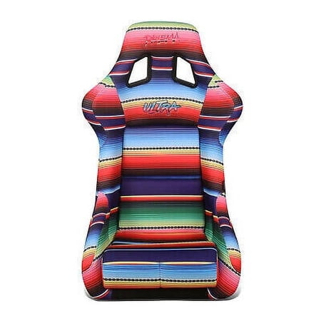 NRG Innovations FRP-302-MEXICALI Serape Vegan Micro Prisma Fixed Back Bucket Racing Seat