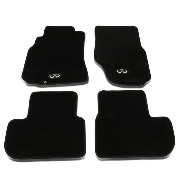 NRG Innovations NRG-FMR-600-LOGO NRG Innovations FMR -600 For 2003 to 2007 Infiniti G35 Coupe 4Pcs Floor Mats Pads Carpet (Front+Rear) 04 05 06