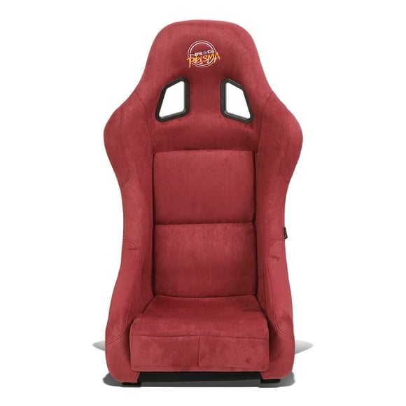 NRG Innovations NRG-FRP-303MAR-PRISMA NRG Innovations FRP-303MAR-PRISMA Fiber Glass Maroon Alcantera Covering Medium Racing Backet Seat+Side Mount Adapters