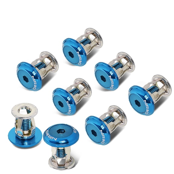 NRG Innovations NRG-FW-800BL NRG Innovations FW-800BL Aluminum 24mm Fender Washer Dress Up Kit 8Pcs w/Allen Key