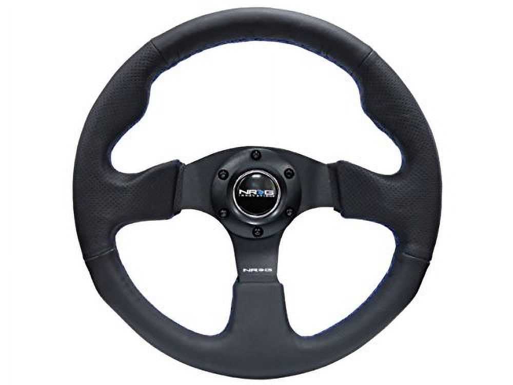 NRG Innovations NRG-RST-012R-BL Reinforced Steering Wheel - Leather ...