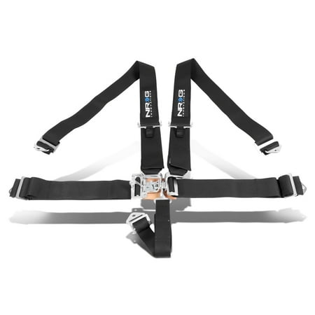 NRG Innovations NRG-SBH-5PCBK NRG Innovations SBH-5PCBK SFI Approved 5-Point Latch & Link Buckle Safety Racing Seat Belt Harness