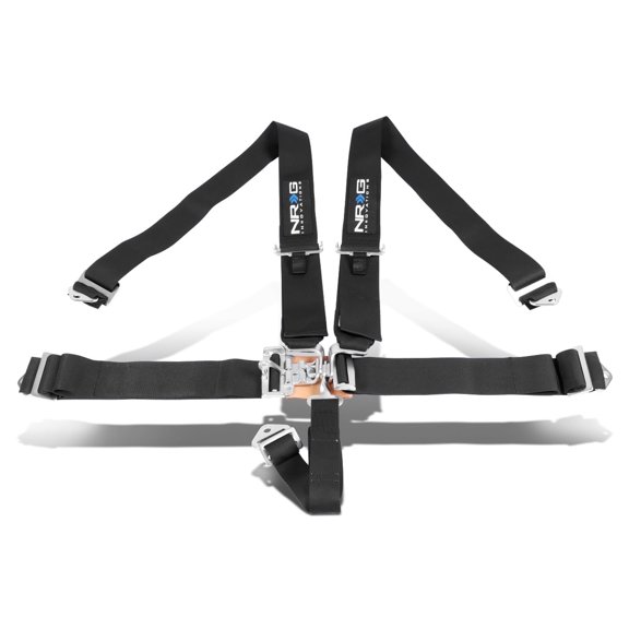 NRG Innovations NRG-SBH-5PCBK NRG Innovations SBH-5PCBK SFI Approved 5-Point Latch & Link Buckle Safety Racing Seat Belt Harness