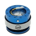 thumbnail image 1 of NRG Innovations NRG-SRK-200BL-SC NRG Innovations SRK-200BL-SC Gen 2.0 Aluminum Steering Wheel Quick Release Adapter Blue Body Carbon Fiber Ring, 1 of 6