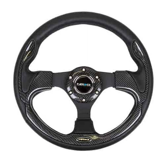 NRG Innovations RST-001CFL Pilota Series Reinforced Steering Wheel Wheel Diamete