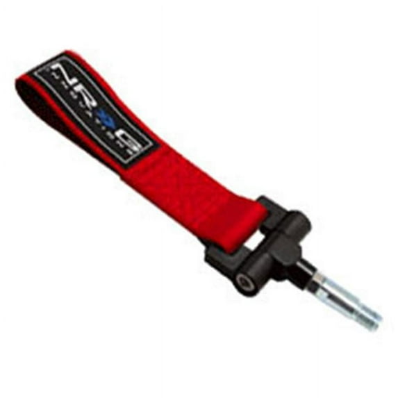 NRG Innovations TOW-E92RD Front Tow Hook Strap Adapter for BMW E90 E92 325 328 330 335 M3 Mini R53 - Red