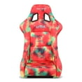 thumbnail image 1 of NRG Innovations Universal Bucket Racing Seat Red Tie Dye Print Vegan Satin Finish Large Size Fiberglass NRG-FRP-302-TIEDYE, 1 of 6