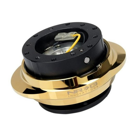 NRG Quick Release Kit - Black Body/ Chrome Gold Oval Ring - SRK-220BK/CG